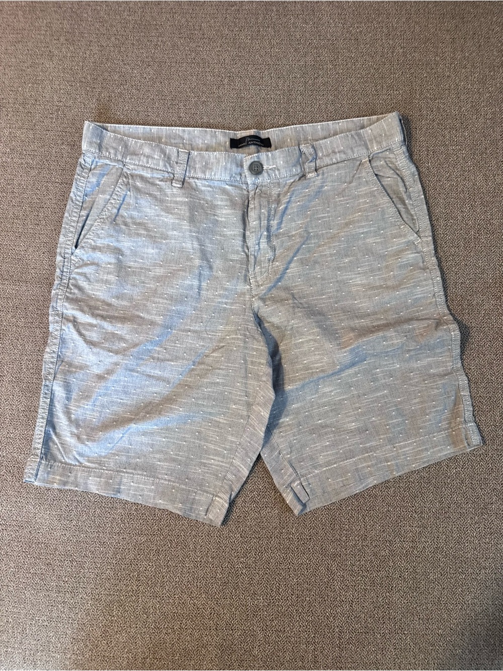Marc Anthony Light Grey/Silver color Flat Front Shorts